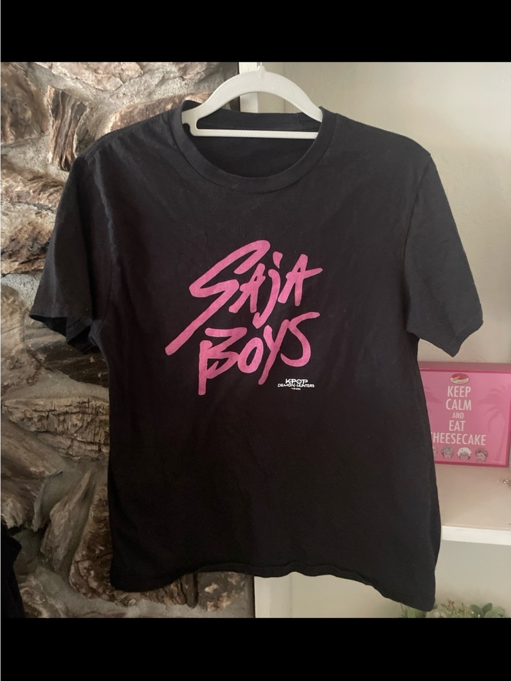 K-Pop Demon Hunters "Saja Boys" Graphic Tee – Black/Pink